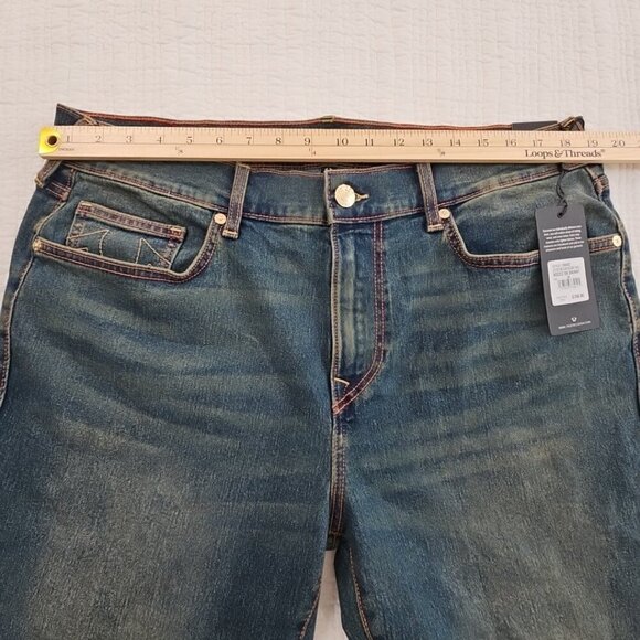 True Religion Rocco Jeans Men's 36x32 NWT Relaxed Wide Leg Acid Wash NEW - Picture 3 of 16